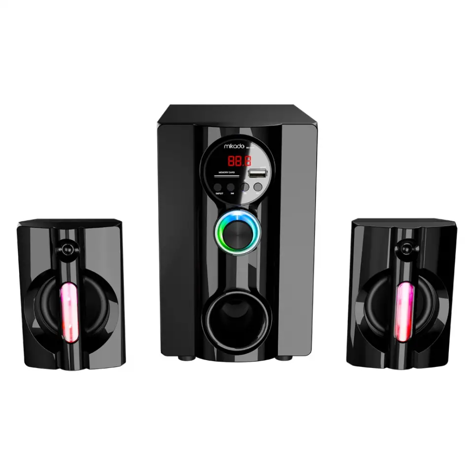 Mıkado Md-95bt, 20w, 2+1, Masaüstü, Fm/bt/sd/usb, Rgb Aydınlatma, Siyah Kasa, Speaker