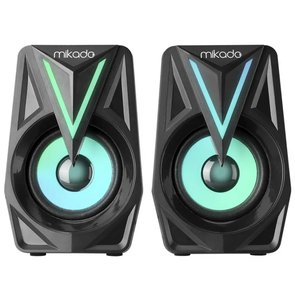 Mıkado Md-s23 Glare, 6w, 1+1, Masaüstü, Rgb Aydınlatma, Usb, Siyah Kasa, Speaker