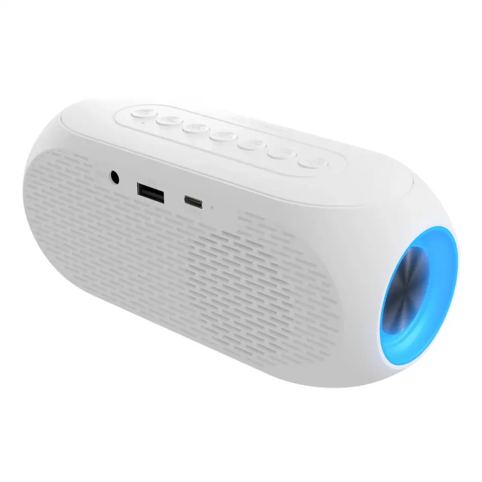Mıkado Md-w7, Beyaz, 5w, Fm Radyo, Usb, Aux, Bluetooth, Kablosuz, Taşınabilir, 1200mah Batarya, Alarmlı Saat, Derece Ve Speaker