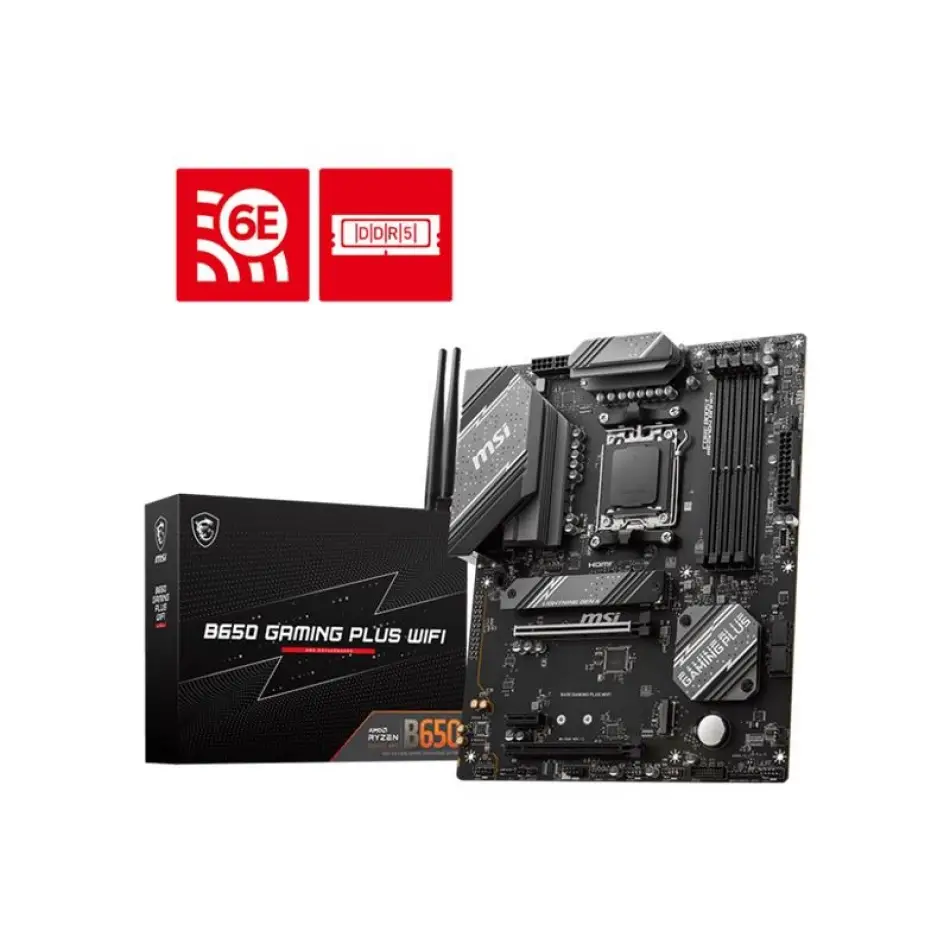 Msı B650 Gamıng Plus Wıfı Ddr5 6000mhz 1xhdmı 1xdp 2xm.2 Usb 3.2 Atx Am5 (amd Am5 9000/8000/7000 Serileri İle Uyumlu)