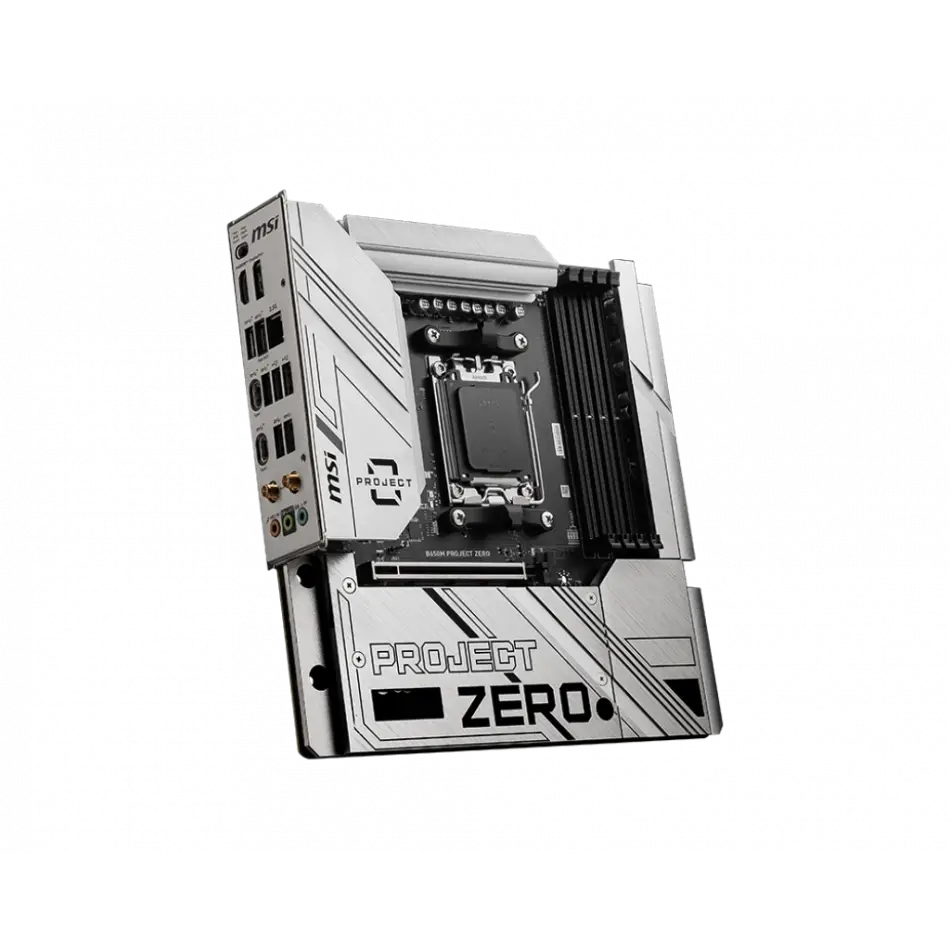 Msı B650m Project Zero Am5 Ddr5 7600mhz(oc) Hdmı Dp M.2 Usb3.2 2.5g Lan Wı-fı 6e Matx