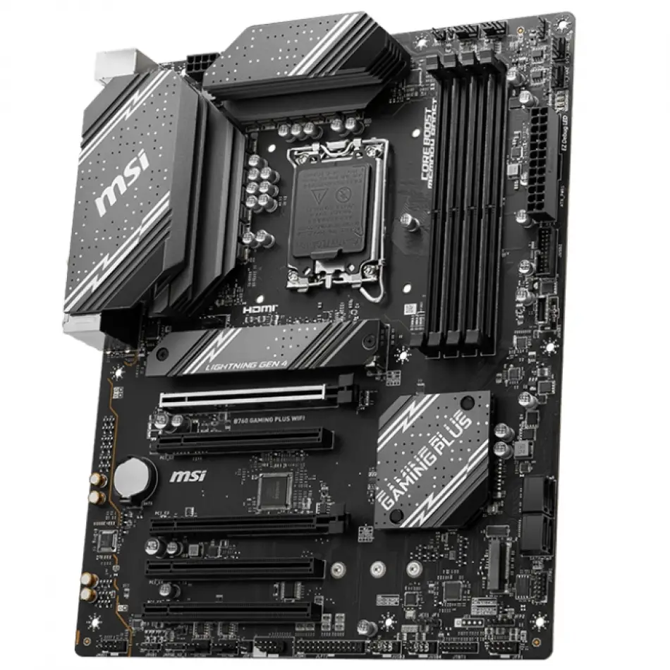 Msı B760 Gamıng Plus Wıfı D5 M.2 Hdmı Dp Lan Wifi Atx 1700p