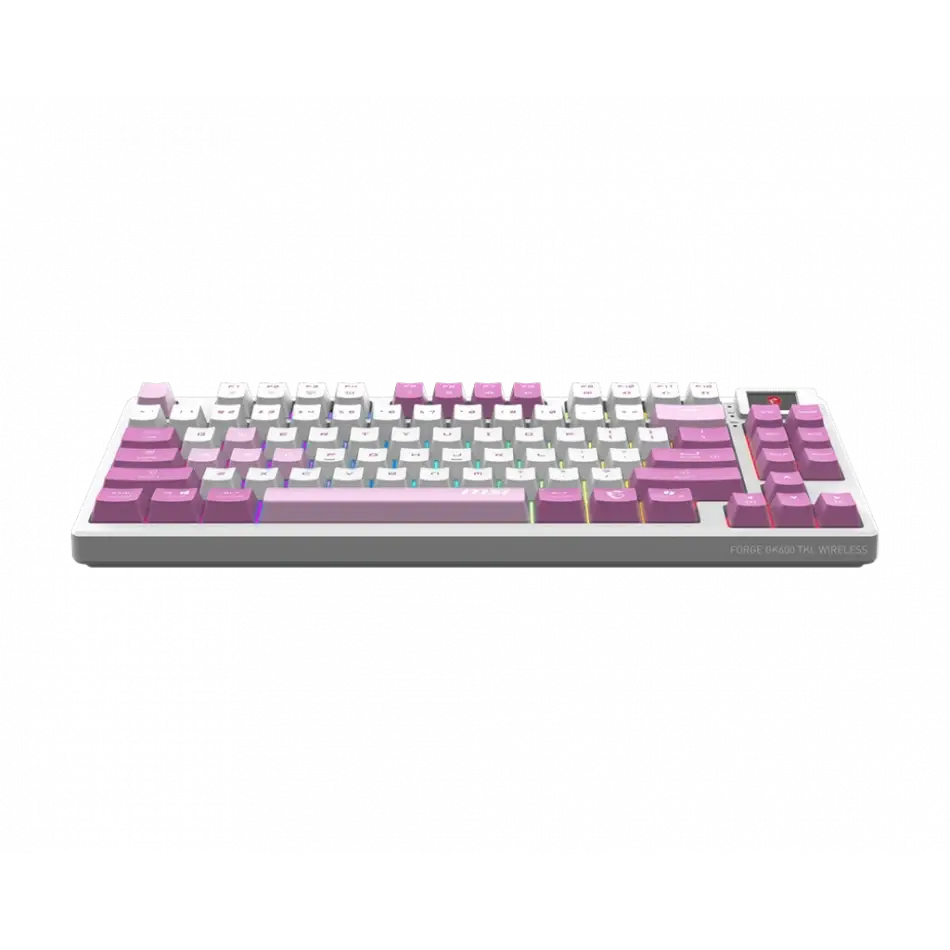 MSI FORGE GK600 TKL W VIOLET TR GAMING KLAVYE