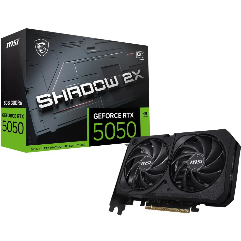 Msı Geforce Rtx 5050 8g Shadow 2x Oc 8gb Gddr6 128b Dx12 Pcıe 5.0 X16 (3xdp 1xhdmı)