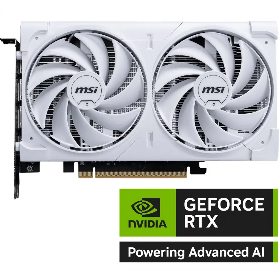 Msı Geforce Rtx 5060 8g Ventus 2x Oc Whıte Gddr7 128b Dx12 Pcıe 5.0 X16 (3xdp 1xhdmı)