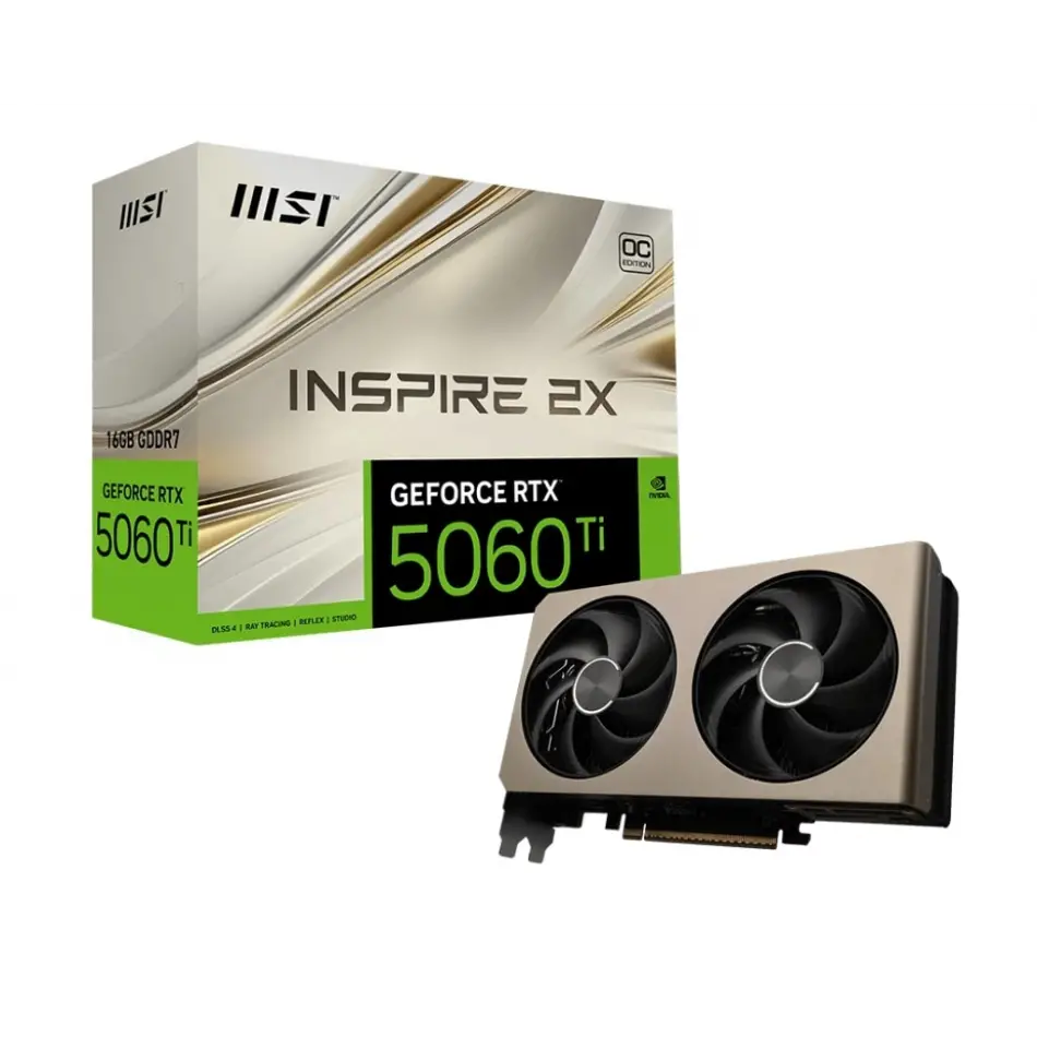 Msı Geforce Rtx 5060 Tı 16g Inspıre 2x Oc 16gb Gddr7 128bıt Dx12 Gamıng