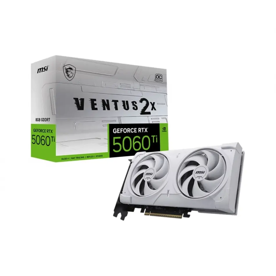 MSI GEFORCE RTX 5060 TI 8G VENTUS 2X OC WHITE PLUS