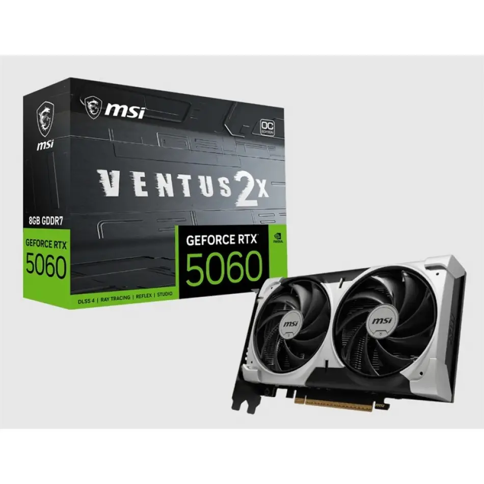 Msı Geforce Rtx5060 8g Ventus 2x Oc V1 8gb Gddr7 128bıt 1xhdmı 3xdp Ekran Kartı