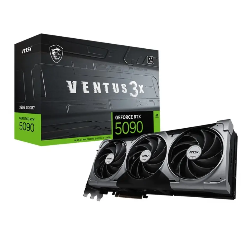 Msı Geforce Rtx5090 32g Ventus 3x 32gb Gddr7 512bıt 1xhdmı 3xdp Ekran Kartı