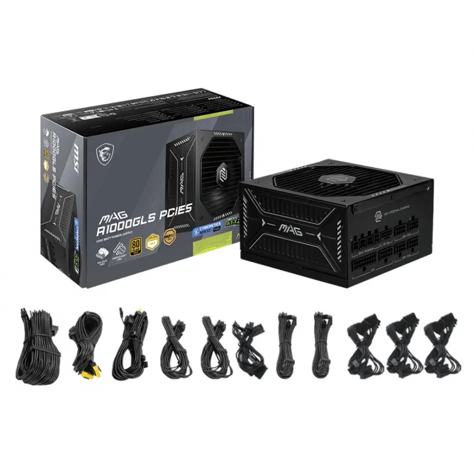 MSI MAG A1000GLS PCIE5 1000W 80+ GOLD POWER SUPPLY
