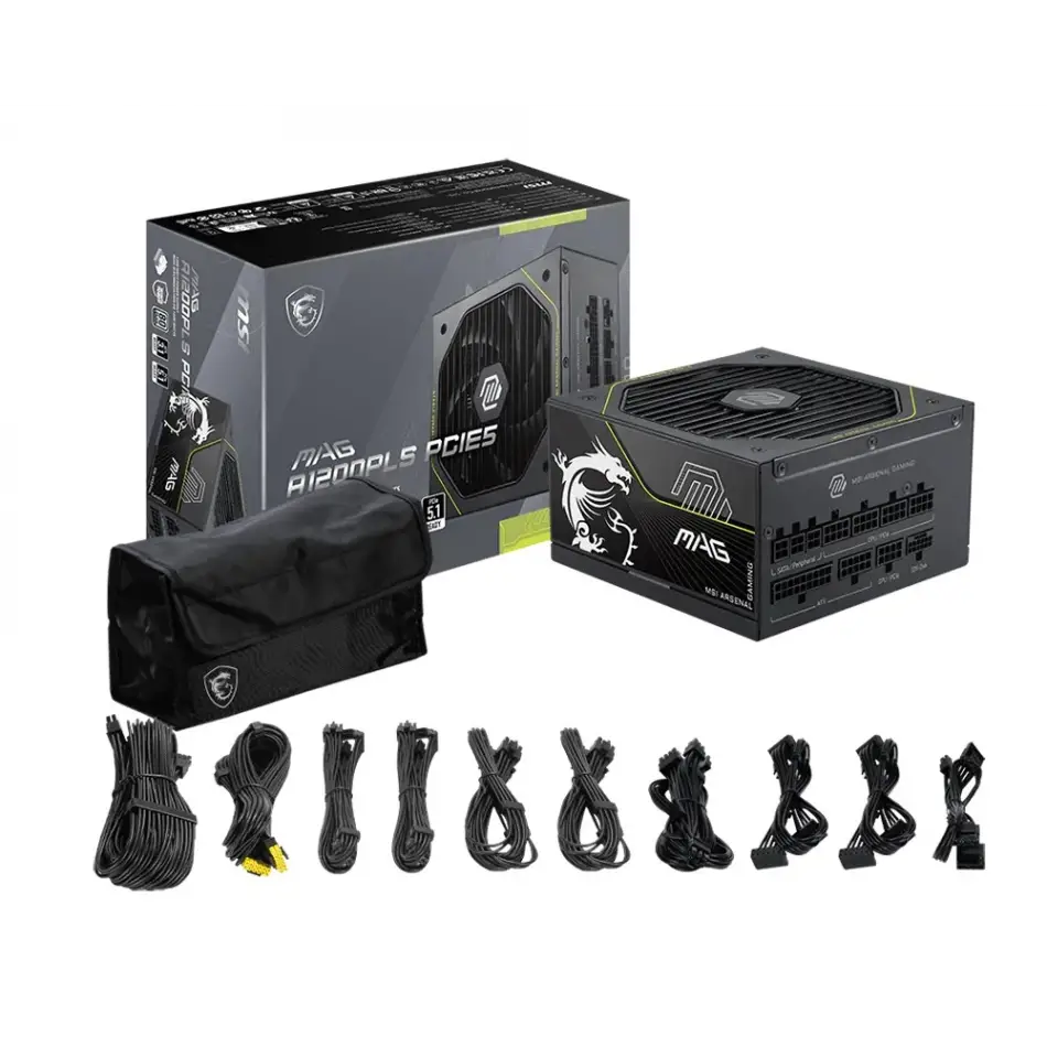 Msı Mag A1200pls Pcıe5 1200w 80+ Platinum Power