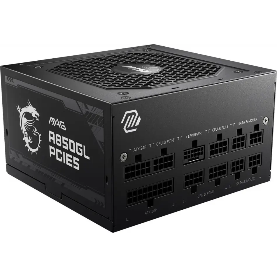 Msı Mag A850gl Pcıe5 850w 80+ Gold Psu Fullmodular