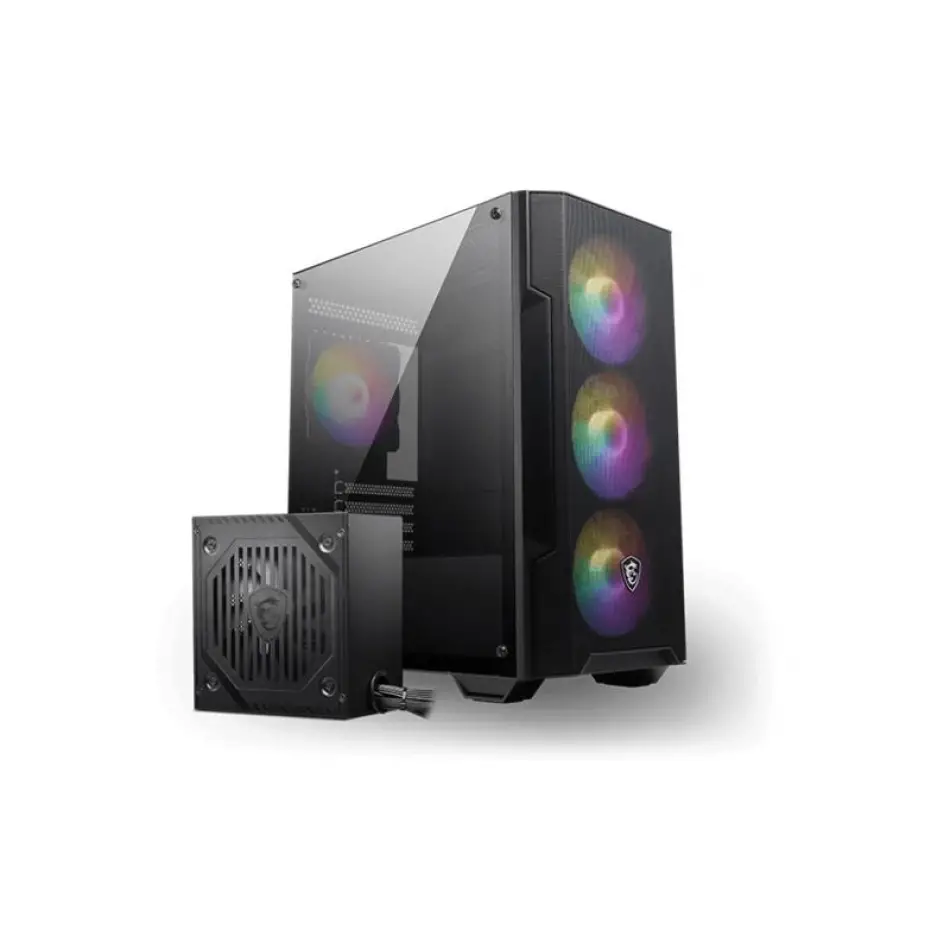 Msı Mag Forge M100a D60 Akrilik Yan Panel 3x120mm 1x120mm Argb Fan 600w 80+ Psu Matx Gamıng Kasa