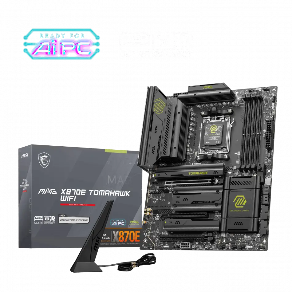 MSI MAG X870E TOMAHAWK WIFI AM5 DDR5 8400MHZ(OC) USB4 4x M.2 HDMI 2X DP 5G LAN WIFI 7 RGB ATX