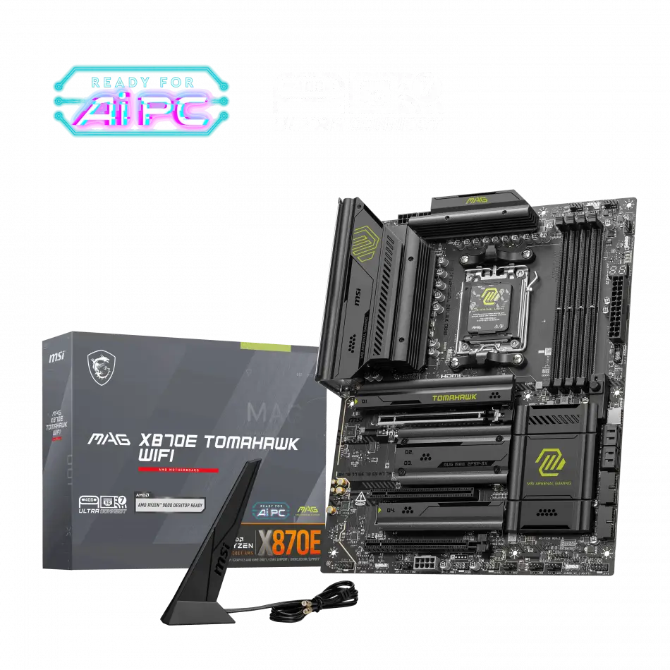 MSI MAG X870E TOMAHAWK WIFI AM5 DDR5 8400MHZ(OC) USB4 4x M.2 HDMI 2X DP 5G LAN WIFI 7 RGB ATX