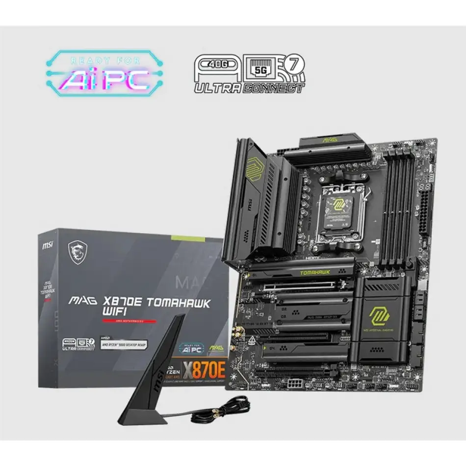 Msı Mag X870e Tomahawk Wıfı Ddr5 8400mt/s 1xhdmı 4xm.2 Usb Am5 Atx(amd Am5 9000/8000/7000 Serileri İle Uyumlu)
