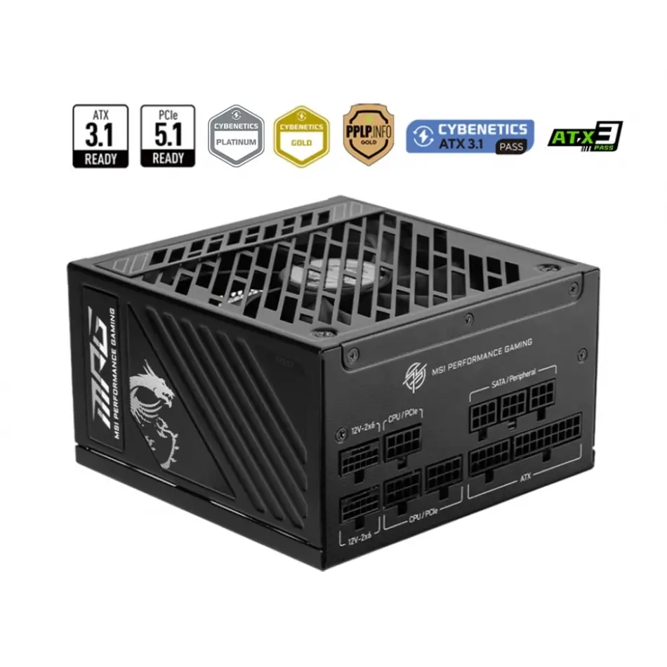 MSI MPG A1250GS PCIE5 1250W 80+ GOLD PSU