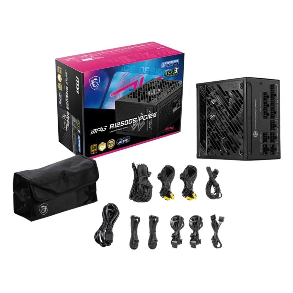 MSI MPG A1250GS PCIE5 1250W 80+ GOLD PSU