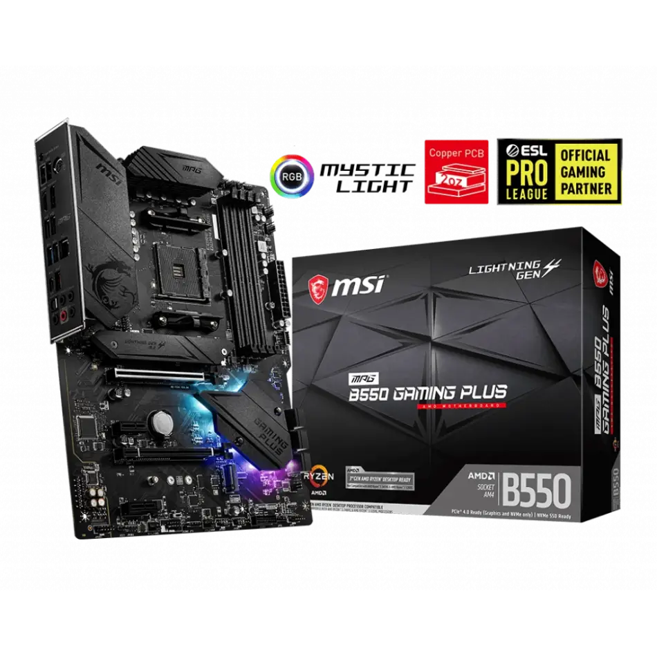 Msı Mpg B550 Gamıng Plus Ddr4 4400(oc)mhz Atx Am4