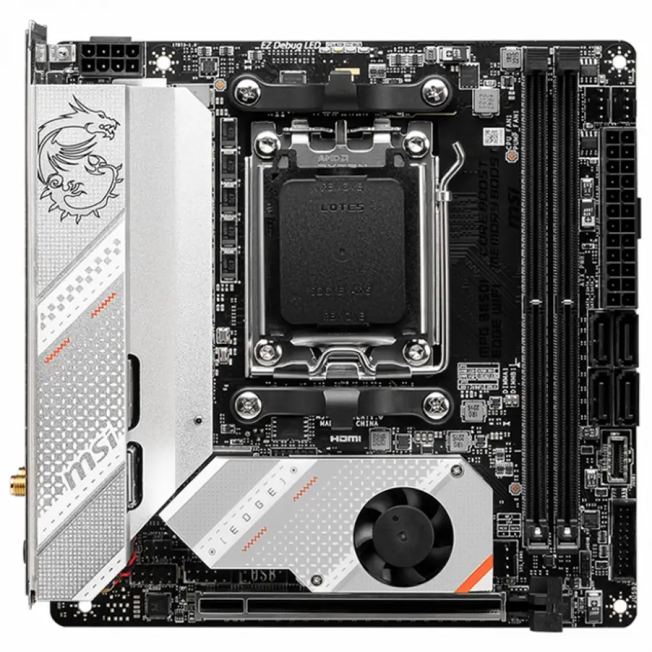 Msı Mpg B650ı Edge Wıfı Ddr5 Hdmı M.2 Usb 3.2 Lan Wifi Mıtx Am5