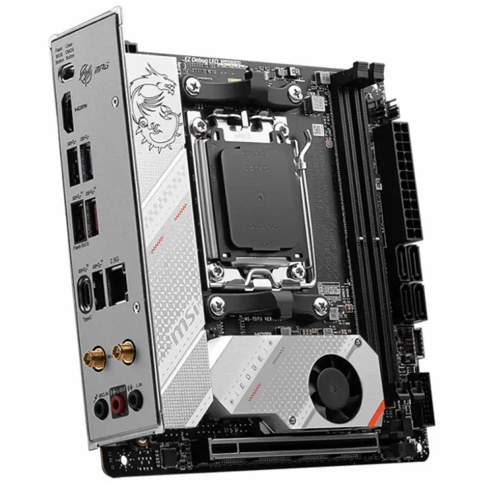 Msı Mpg B650ı Edge Wıfı Ddr5 Hdmı M.2 Usb 3.2 Lan Wifi Mıtx Am5