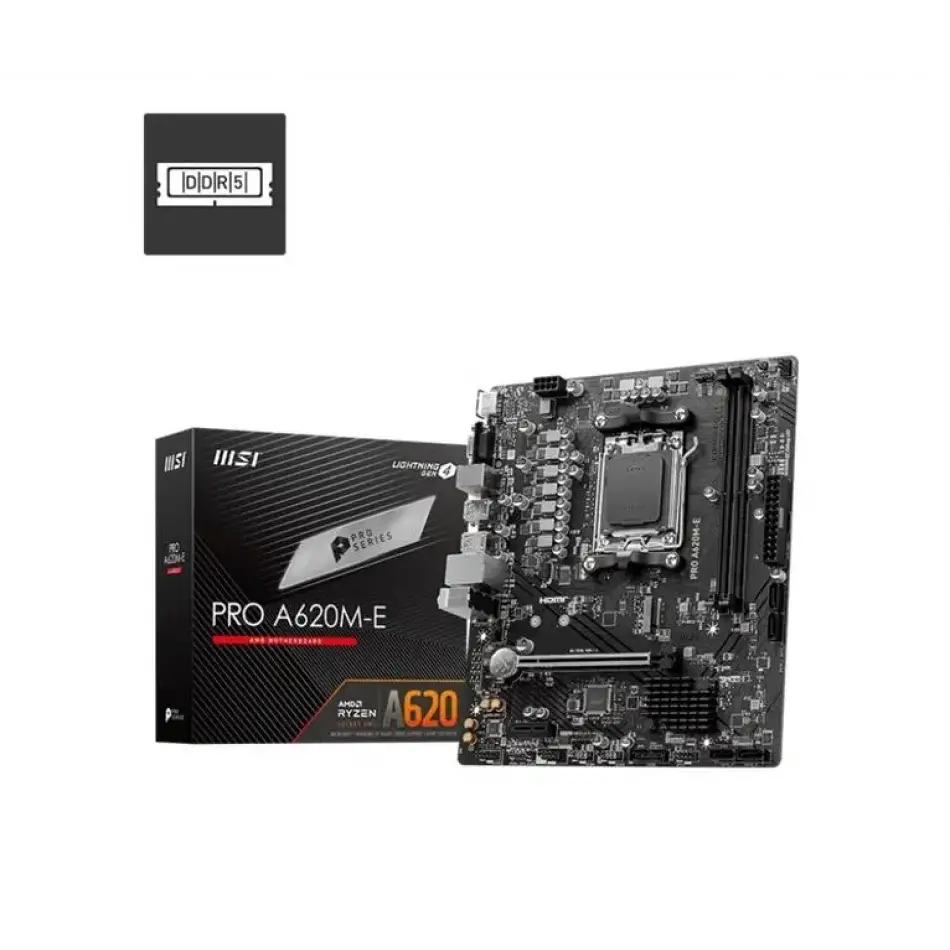 Msı Pro A620m-b Am5 Ddr5 6800(oc) Hdmı Vga M.2 Usb3.2 Jargb V2 Matx