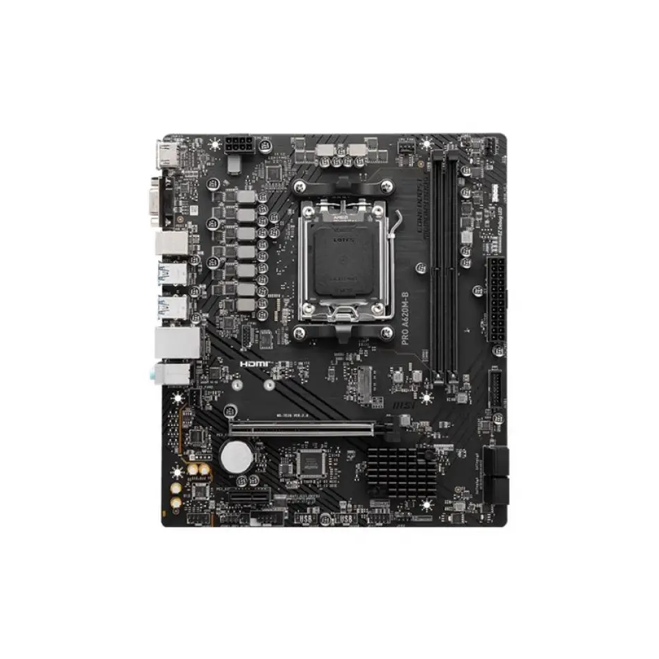 Msı Pro A620m-b Ddr5 6800mt/s 1xvga 1xhdmı 1xm.2 Usb3.2 Matx Am5 (amd Am5 9000/8000/7000 Serileri İle Uyumlu)