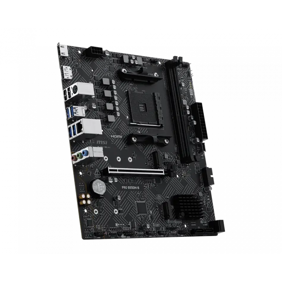 MSI PRO B550M-B AM4 DDR4 4600(OC) HDMI DP 2x M.2 USB 5Gbps mATX