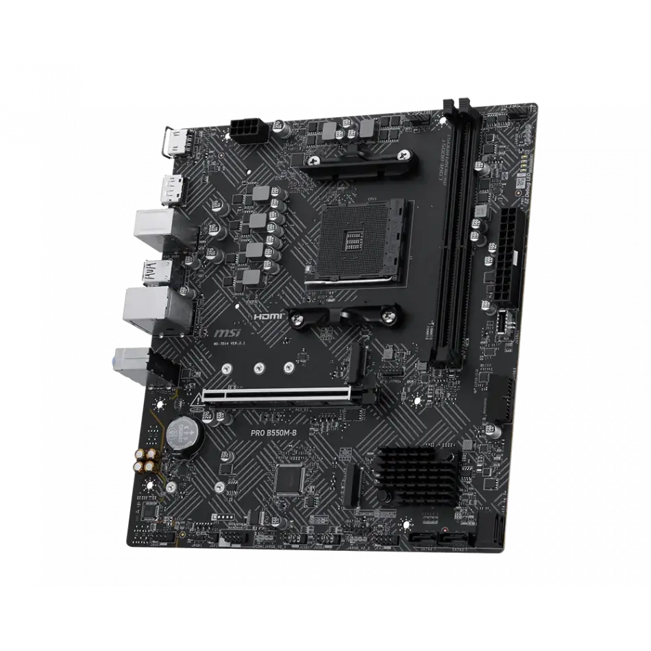 MSI PRO B550M-B AM4 DDR4 4600(OC) HDMI DP 2x M.2 USB 5Gbps mATX