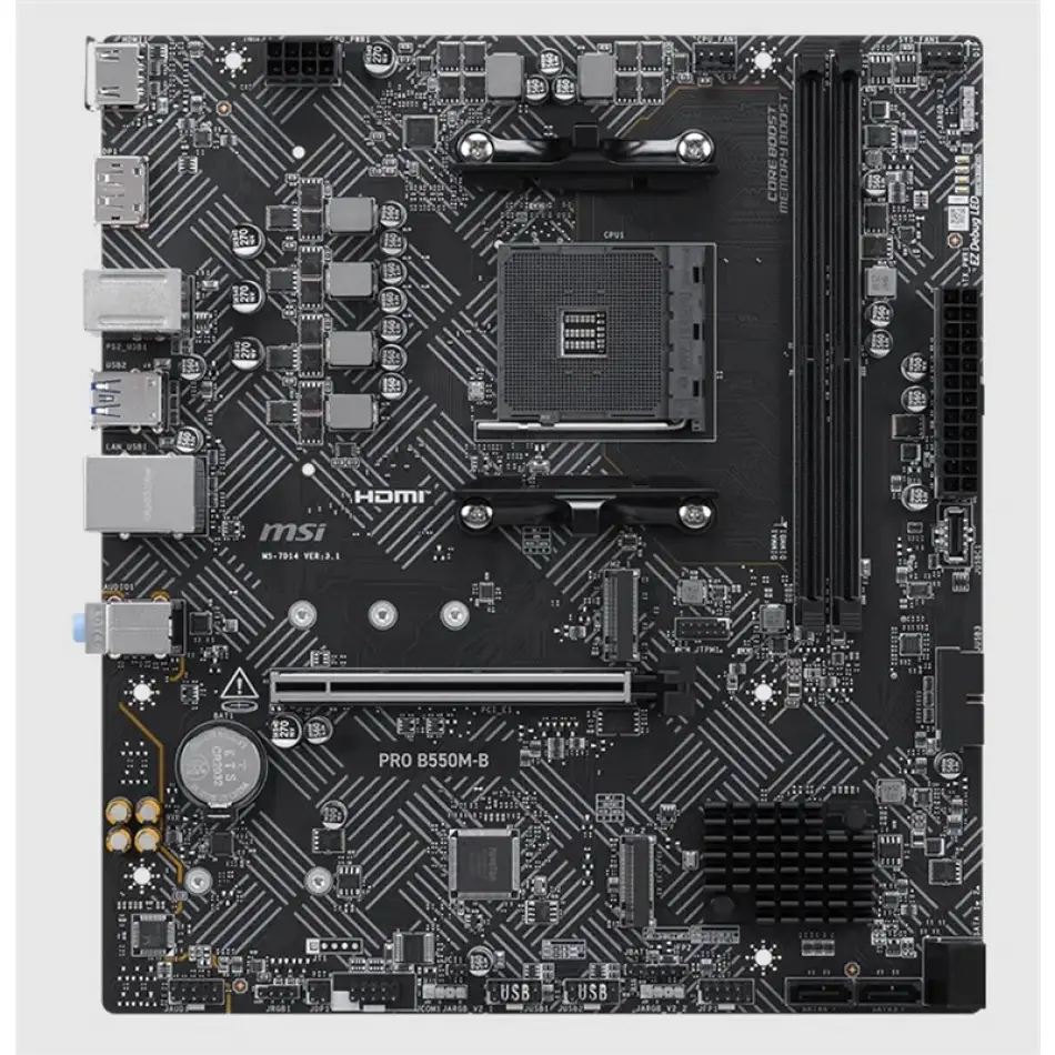 Msı Pro B550m-b Ddr4 4600mhz 1xhdmı 2xm.2 Matx Am4 (amd Am4 5000/5000g/4000g/3000/3000g Serileri İle Uyumlu)