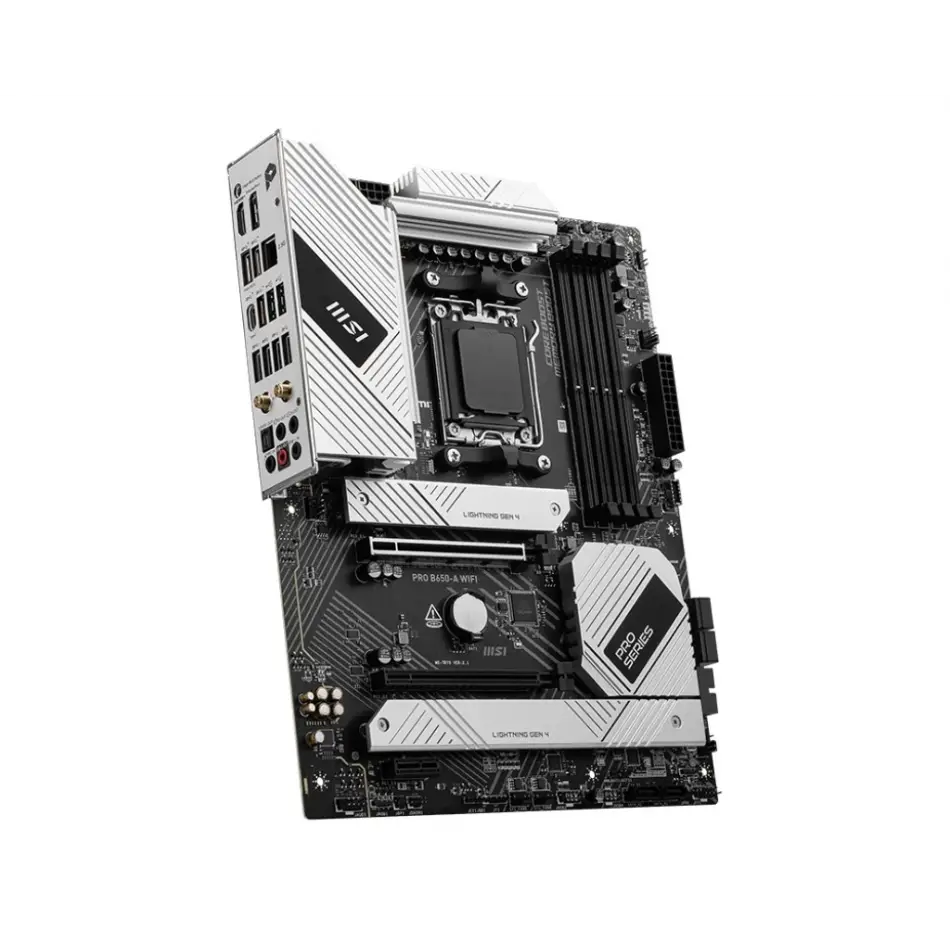 MSI PRO B650-A WIFI AM5 DDR5 7600MHZ(OC) HDMI DP 3x M.2 USB 20 Gbps 2.5G LAN WI-FI 6E ATX