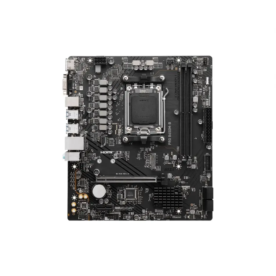 Msı Pro B650m-b Ddr5 6800mhz(oc) Hdmı Vga M.2 Matx Am5