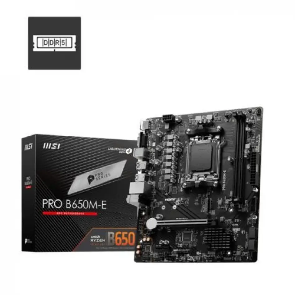 Msı Pro B650m-e Drr5 6800mhz(oc) Am5 Hdmı Vga Matx