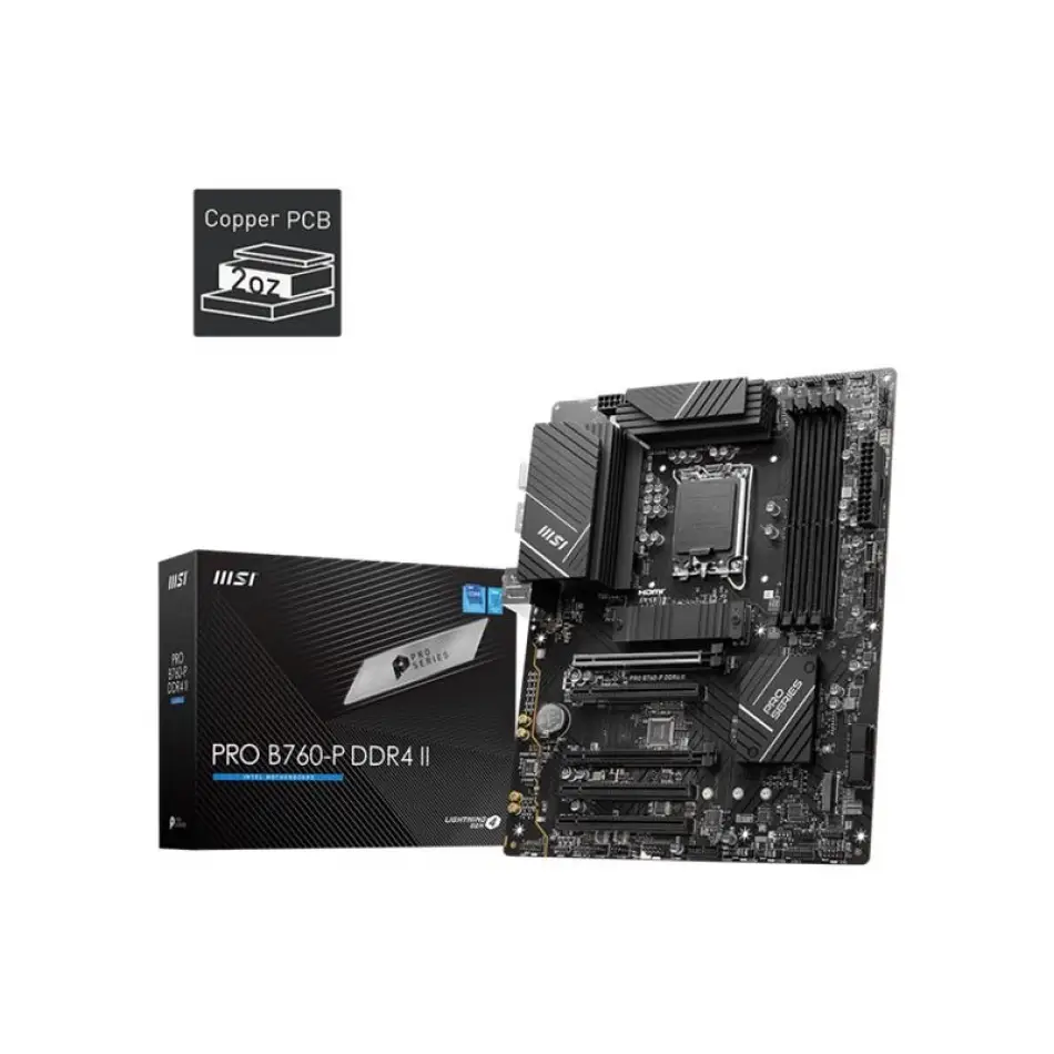 Msı Pro B760-p Ddr4 Iı 5333mhz 1xhdmı 1xdp 2xm.2 Usb 3.2 Atx 1700p (12. / 13. Ve 14. Nesil İşlemci Uyumlu)