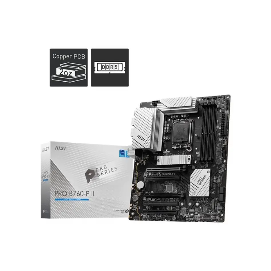 Msı Pro B760-p Iı Ddr5 7200mhz 1xhdmı 1xdp 2xm.2 Usb 3.2 Atx 1700p (12. / 13. Ve 14. Nesil İşlemci Uyumlu)