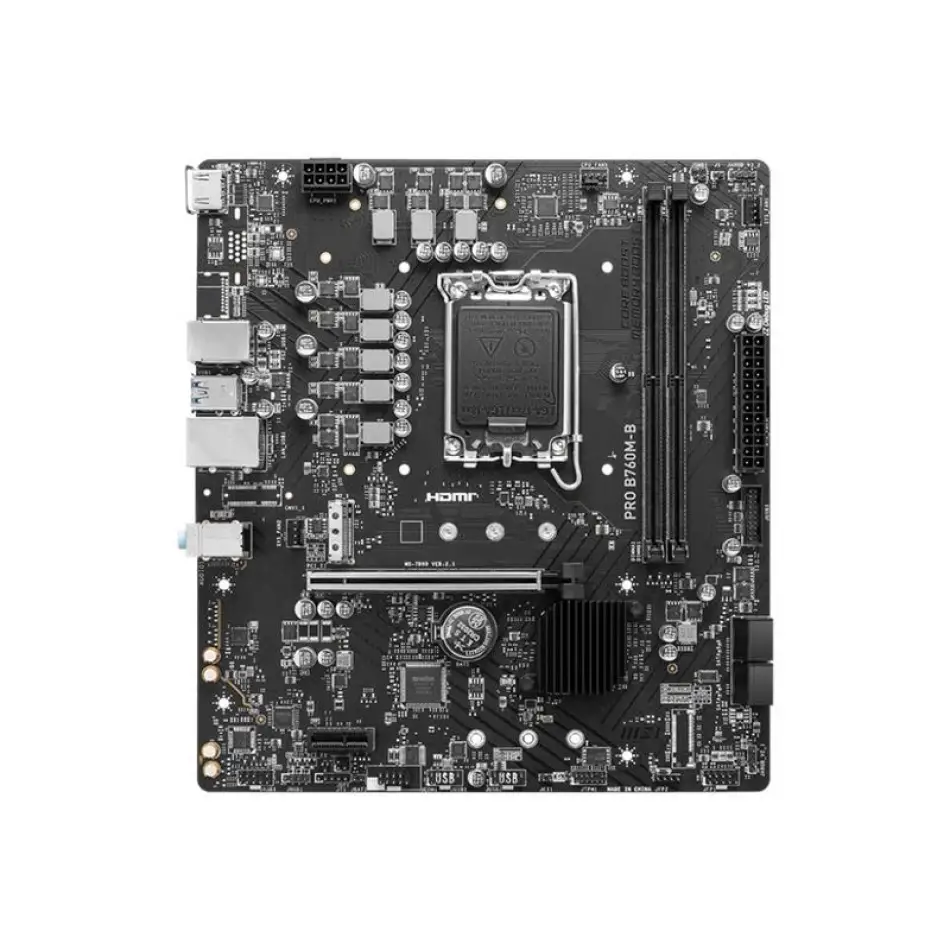 Msı Pro B760m-b Ddr4 4800mhz 1xhdmı 1xm.2 Usb 3.2 Matx 1700p (12. / 13. Ve 14. Nesil İşlemci Uyumlu)
