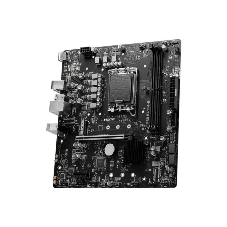 Msı Pro B760m-b Ddr4 4800mhz 1xhdmı 1xm.2 Usb 3.2 Matx 1700p (12. / 13. Ve 14. Nesil İşlemci Uyumlu)