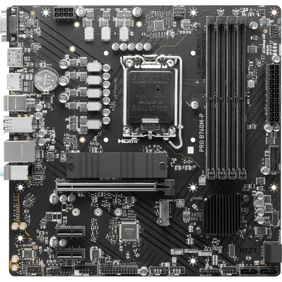 MSI PRO B760M-P DDR5 6800MHz(OC) M.2 HDMI mATX 1700p