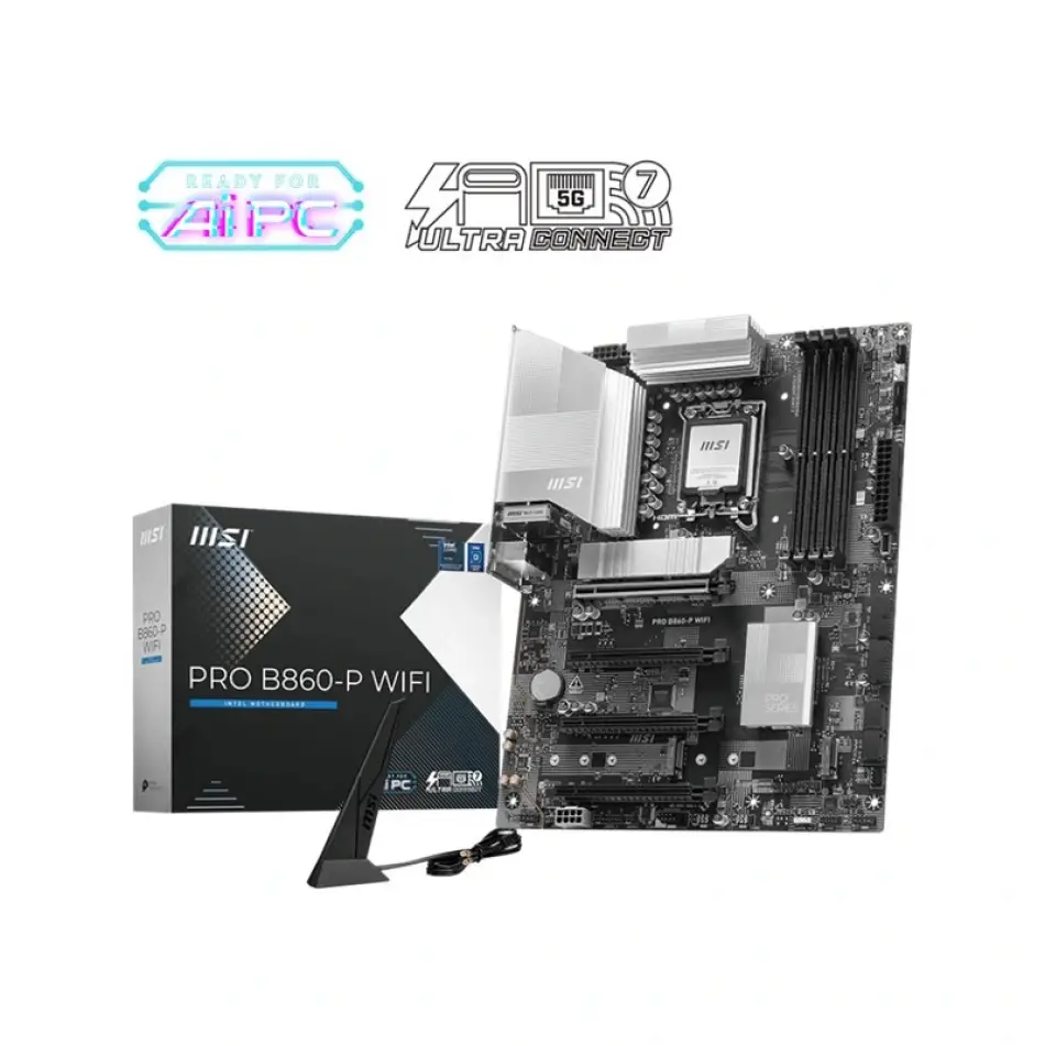 Msı Pro B860-p Wıfı Ddr5 8800mt/s 1xhdmı 1xdp 3xm.2 Atx 1851p (ıntel Ultra Processors Serıes2)