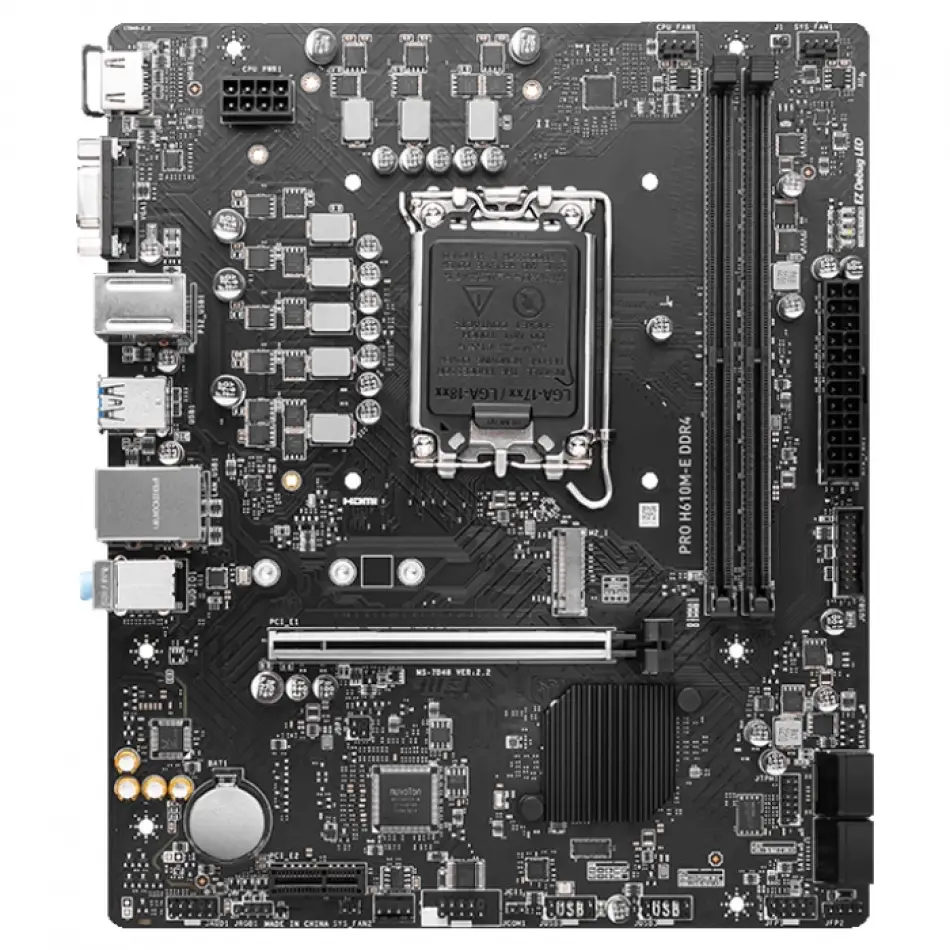 Msı Pro H610m-e Ddr4 3200mhz M.2 Matx 1700p
