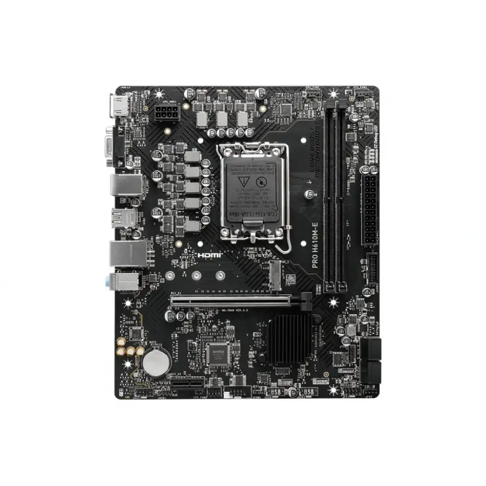 Msi Pro H610m-e Ddr5 1700p M.2 5600(oc) Hdmi+vga