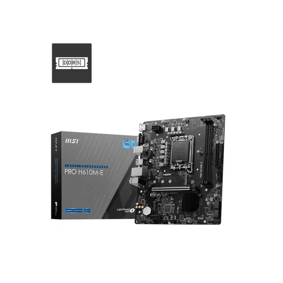 Msi Pro H610m-e Ddr5 1700p M.2 5600(oc) Hdmi+vga