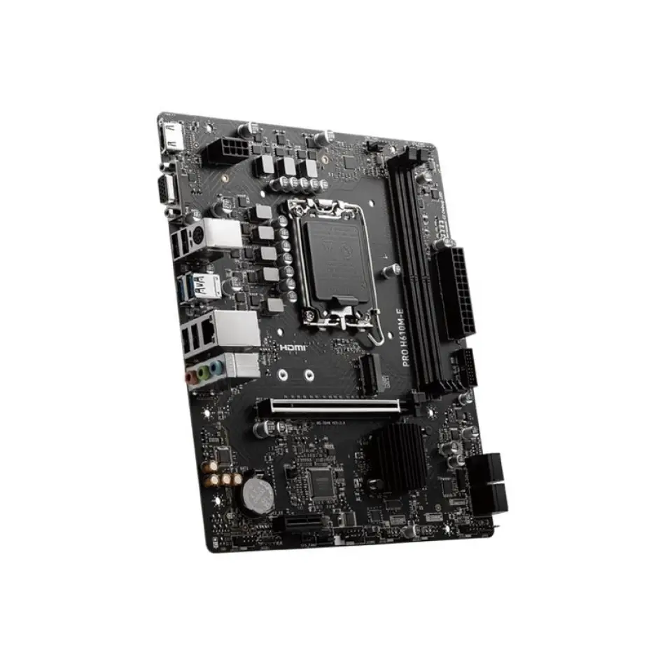 Msı Pro H610m-e Ddr5 5600mhz 1xvga 1xhdmı 1xm.2 Usb 3.2 Matx 1700p (12. / 13. Ve 14. Nesil İşlemci Uyumlu)