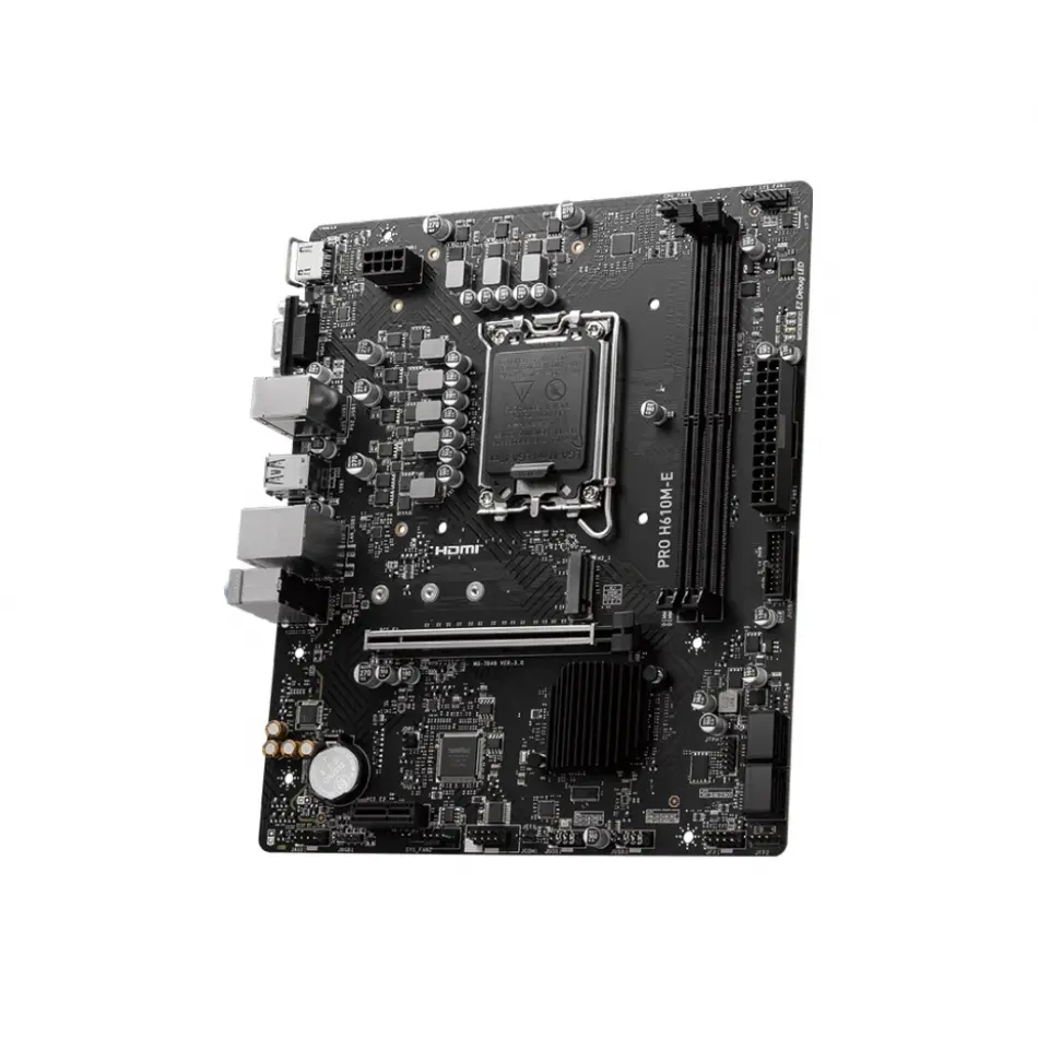 MSI PRO H610M-E DDR5 5600MHZ(OC) HDMI VGA M.2 mATX 1700P