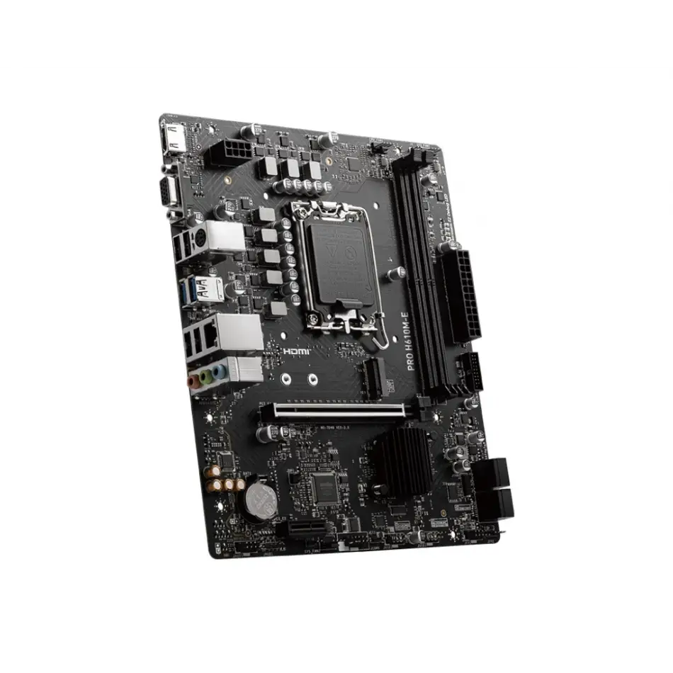 Msı Pro H610m-e Ddr5 5600mhz(oc) Hdmı Vga M.2 Matx 1700p