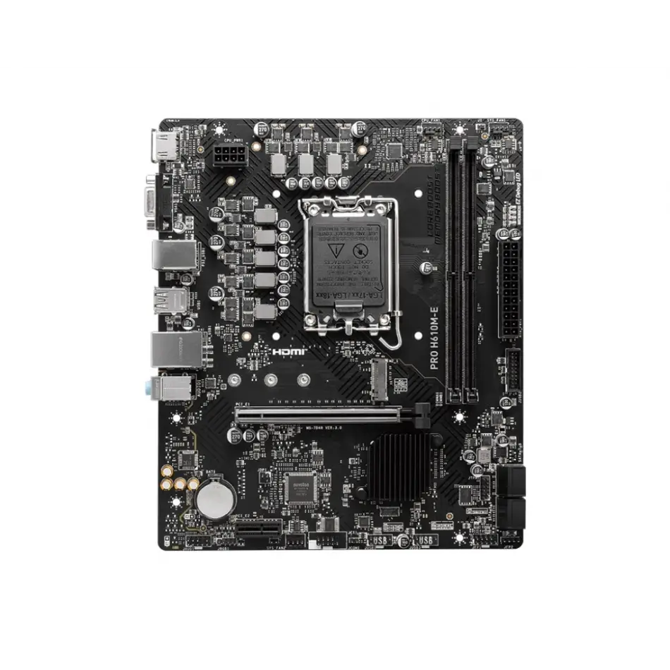 MSI PRO H610M-E DDR5 5600MHZ(OC) HDMI VGA M.2 mATX 1700P