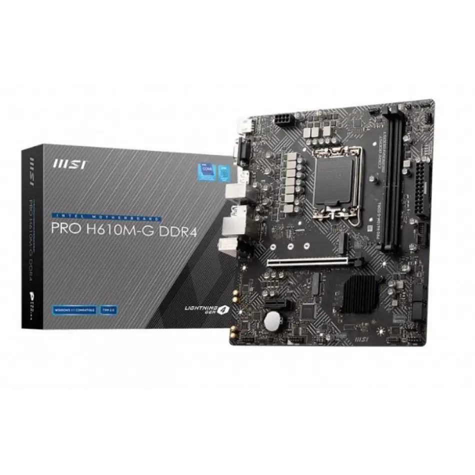 Msı Pro H610m-g Ddr4 3200mhz 1xvga 1xhdmı 1xdp 1xm.2 Usb 3.2 Matx 1700p (12. / 13. Ve 14. Nesil İşlemci Uyumlu)