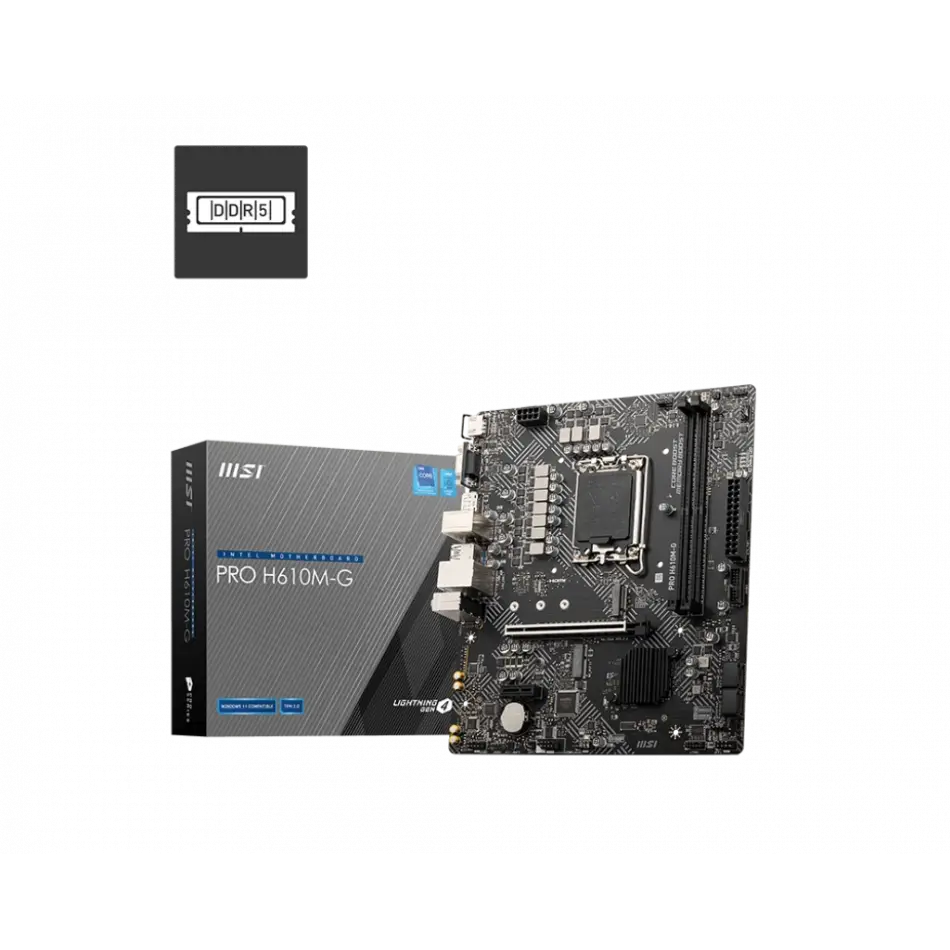 Msı Pro H610m-g Ddr5 5600mhz Matx 1700