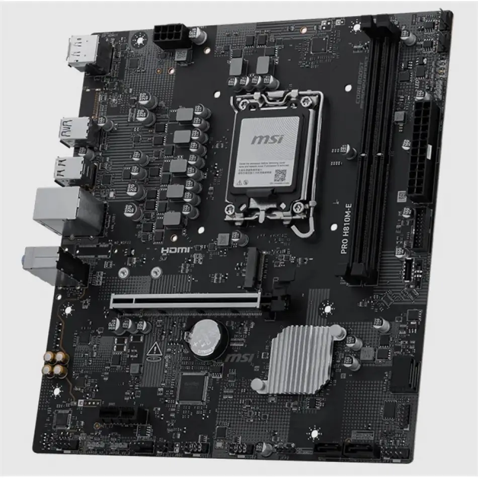 Msı Pro H810m-e Ddr5 6400mt/s 1xhdmı 1xdp 1xm.2 Usb 3.2 Matx 1851p (ıntel Ultra Processors Serıes 2)