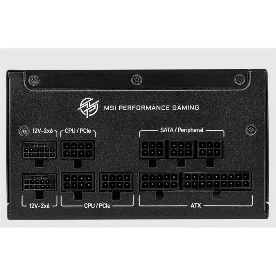 Msı Psu Mpg A1250gs Pcıe5 1250w 80+ Gold Atx 3.1 Pcıe 5.1 2x 12v-2x6 Power Supply